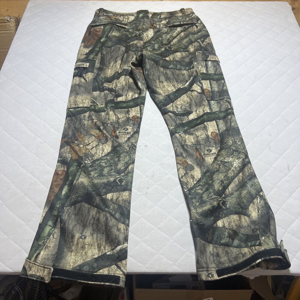 LL Bean Mossy Oak Treestand Camo Pants Mens Size 34x33 0HLS-6 Lined Windbreaker